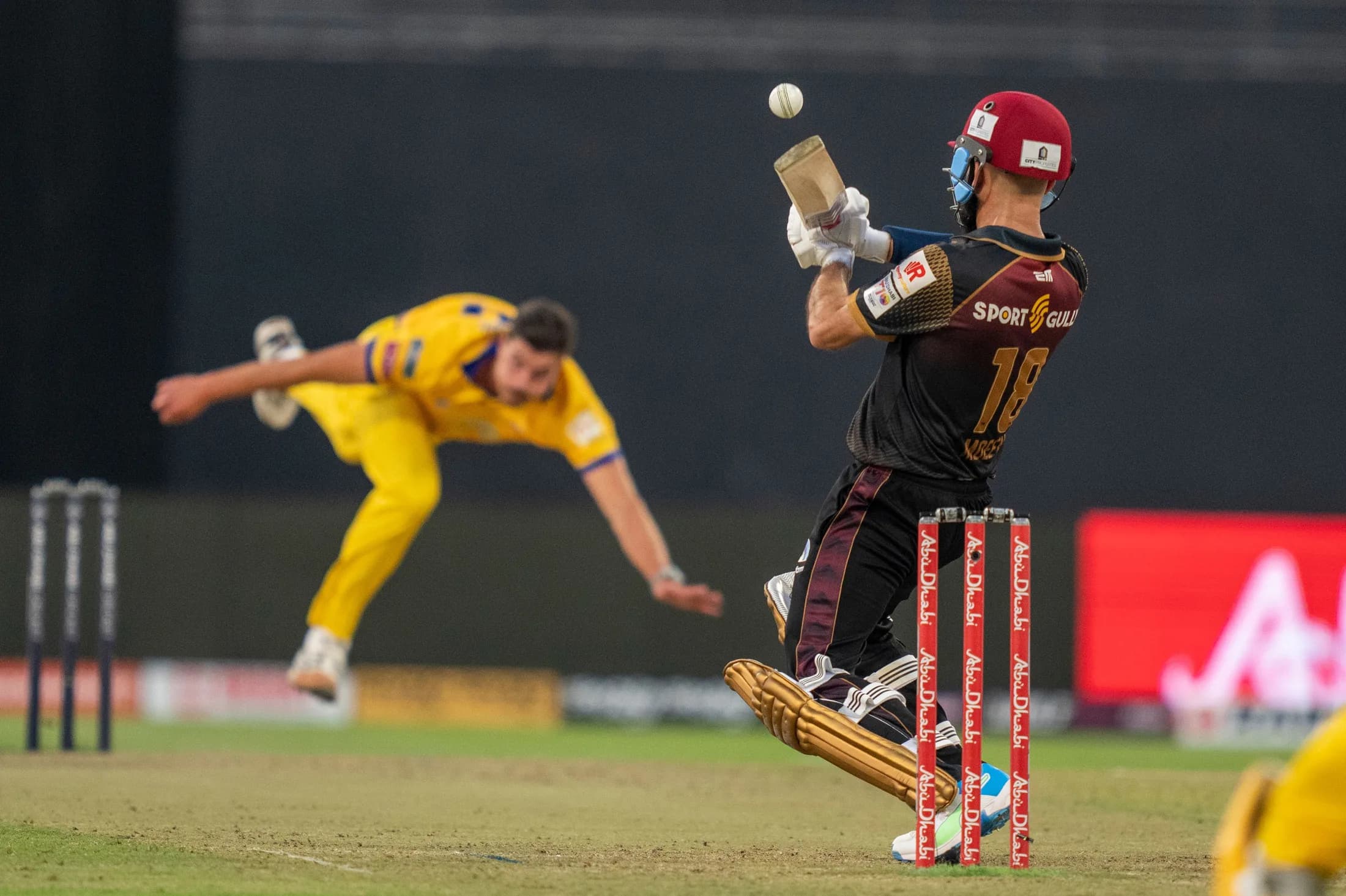 Northern Warriors batter facing a delivery in the Abu Dhabi T10