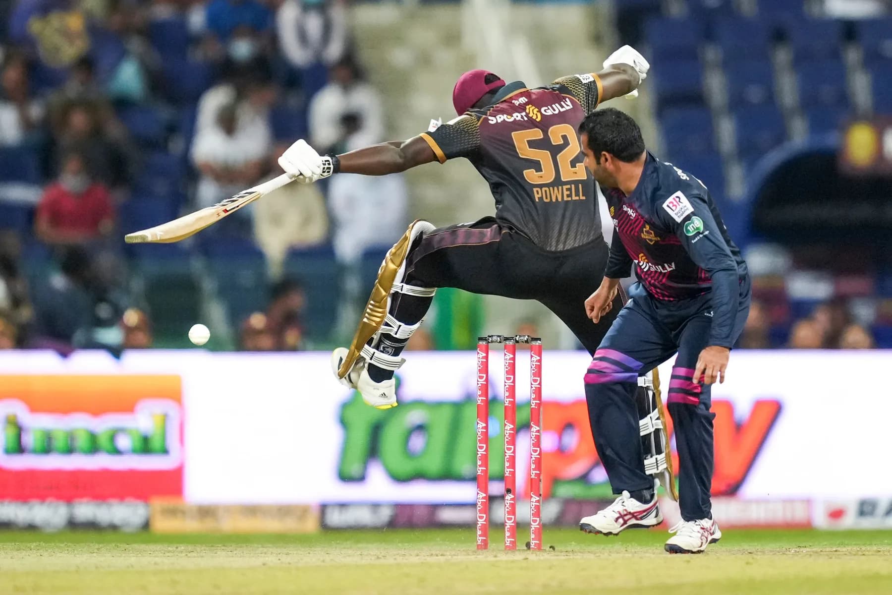 Northern Warriors batter plays an attacking shot